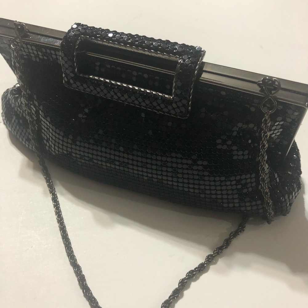 Stunning vintage black mesh bag women
